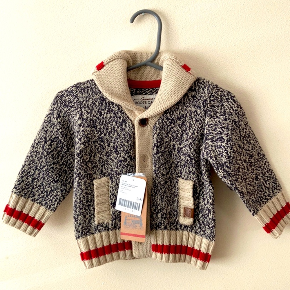Roots (Canada) Shawl Cardigan baby size 3-6 mos